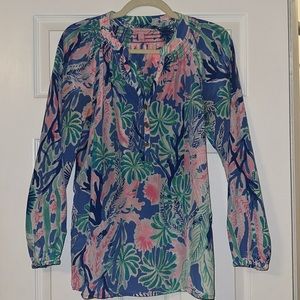 Lilly Pulitzer Elsa Silk Long Sleeve
